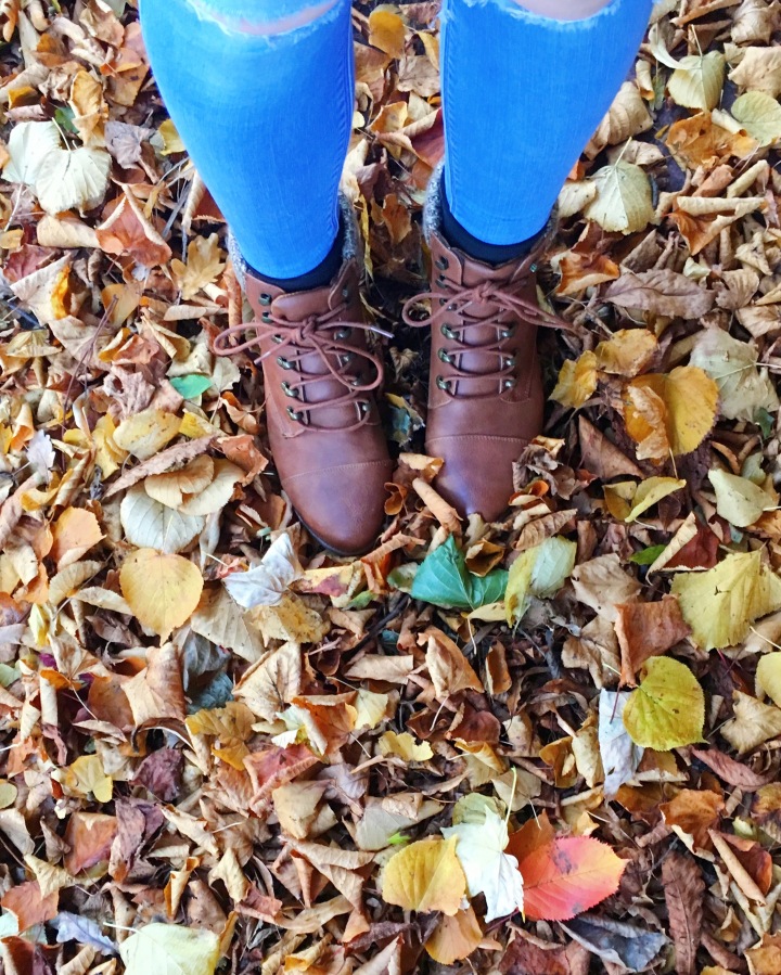 Boots In Leaves